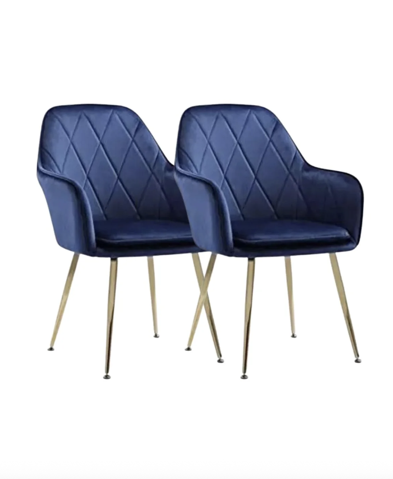 Set 2 Poltronas Lux Diamantes Gold