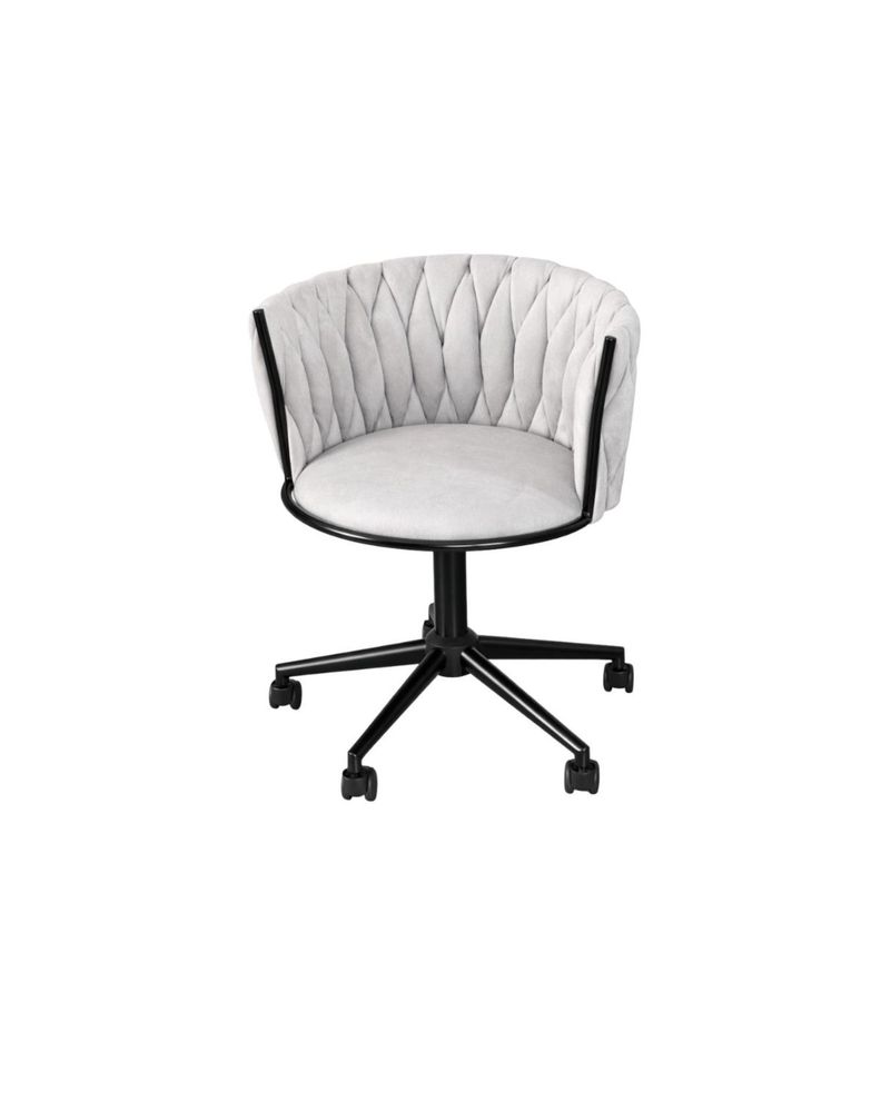 SILLA GIRATORIA TAPIZADA GALES BASE NEGRA