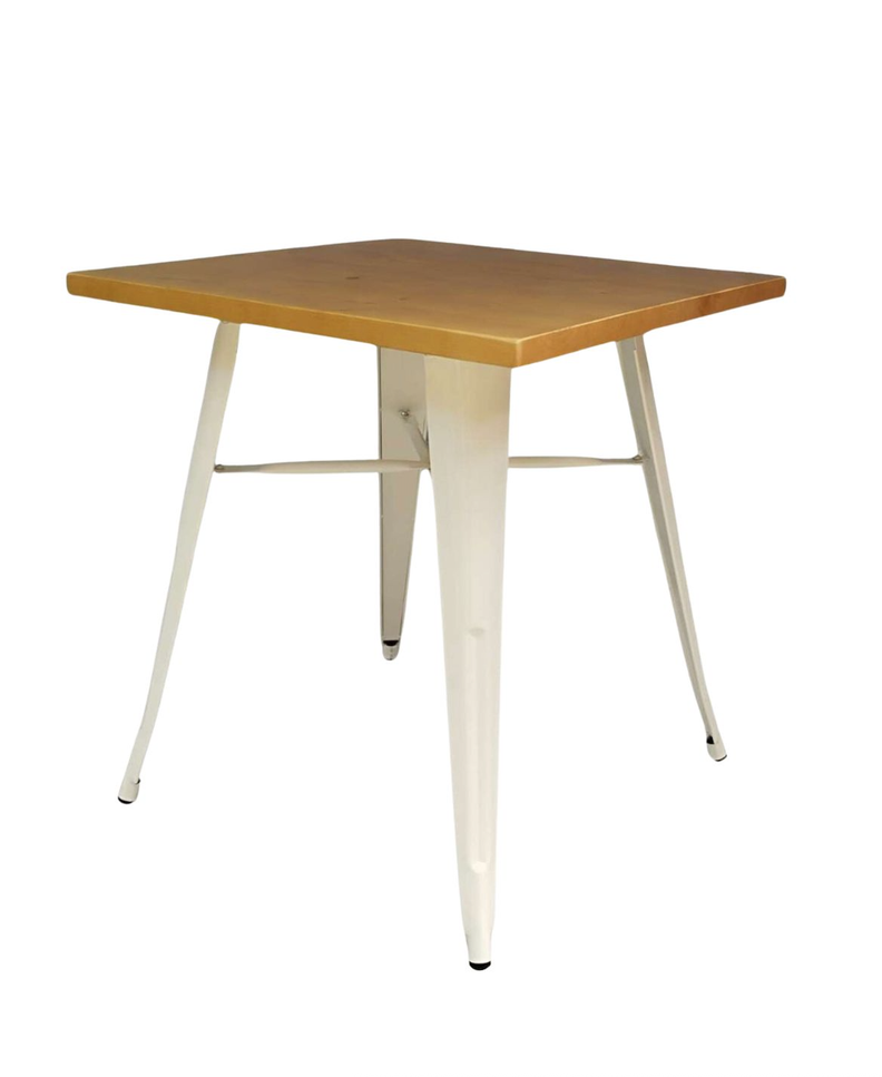 MESA CUADRADA TOLIX MADERA 70X70 - BLANCO