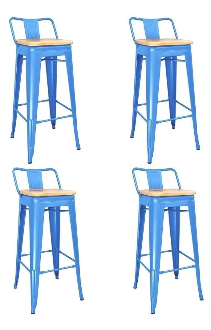 PACK 4 TABURETES O PISOS TOLIX WOOD 77CM