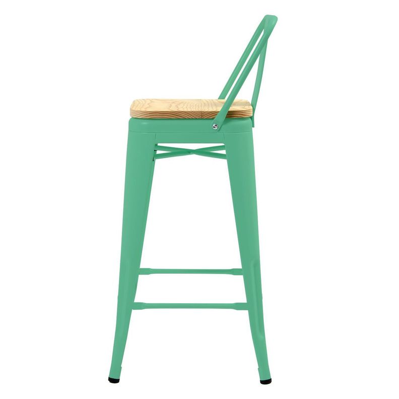 PACK 4 TABURETES O PISOS TOLIX CON ASIENTO DE MADERA 66CM-1