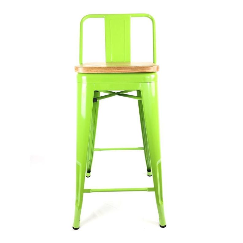 PACK 4 TABURETES O PISOS TOLIX CON ASIENTO DE MADERA 66CM-2