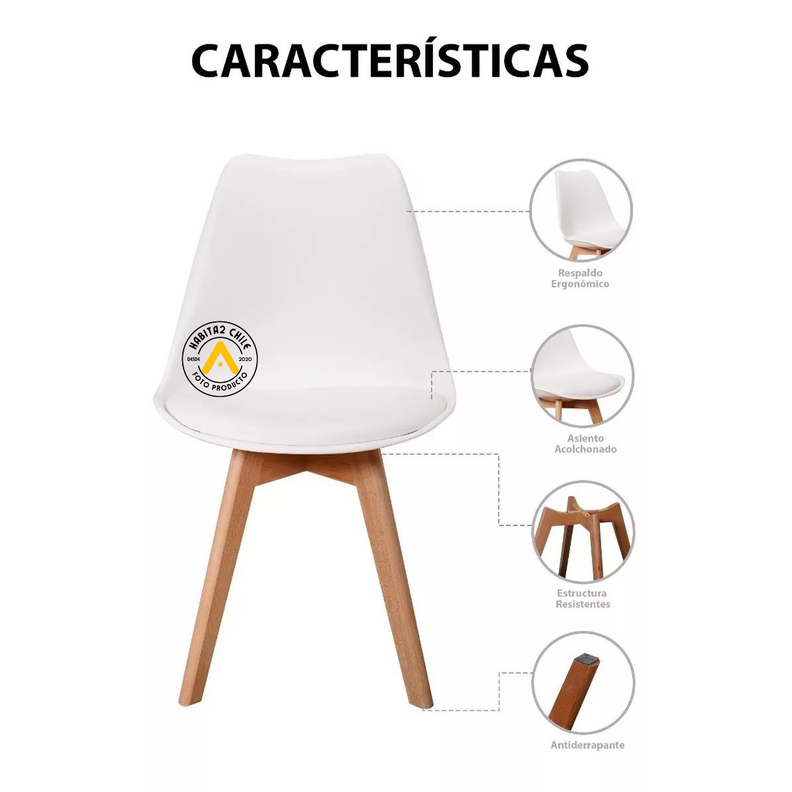 Comedor Cross Redondo de vidrio 100cm - 4P-4