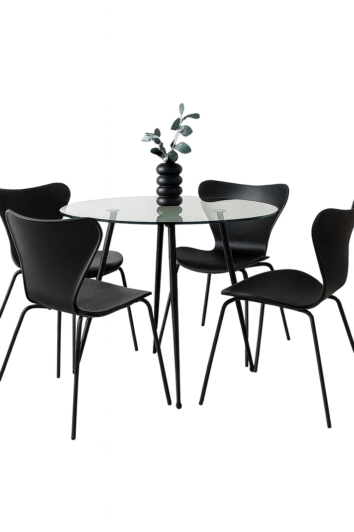 COMEDOR 80 CM JLOVE PP BLACK - 4 PUESTOS Negro