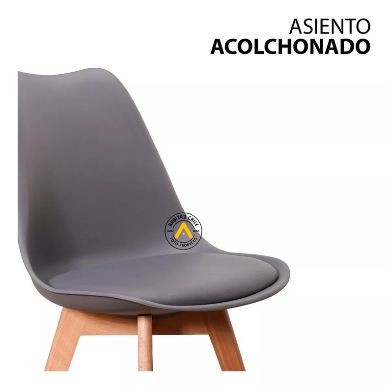 PACK 6 SILLAS DE COMEDOR TULIP ASIENTOS ACOLCHADOS-3