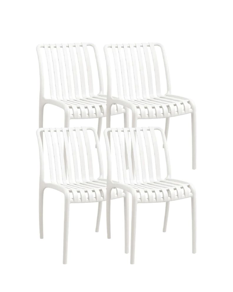 Pack 4 Sillas Exterior Habana Apilable