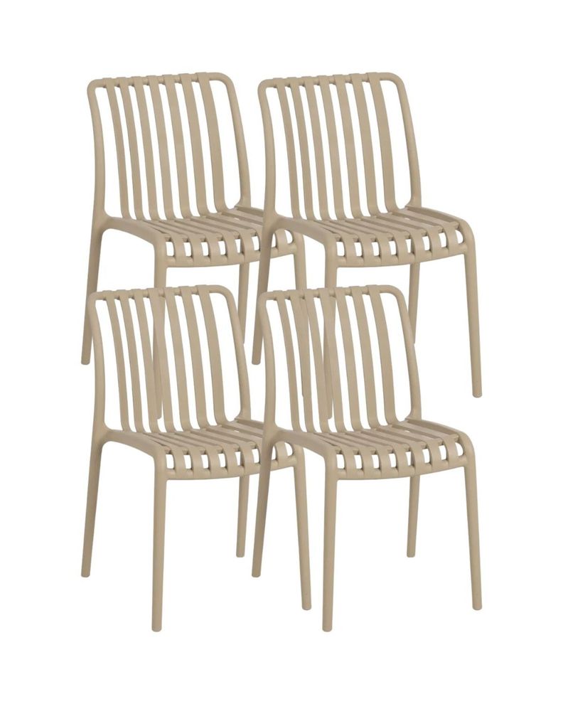 Pack 4 Sillas Exterior Habana Apilable