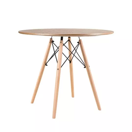 MESA CON PATAS TIPO EAMES 100CM Y CUBIERTA DE MADERA-1
