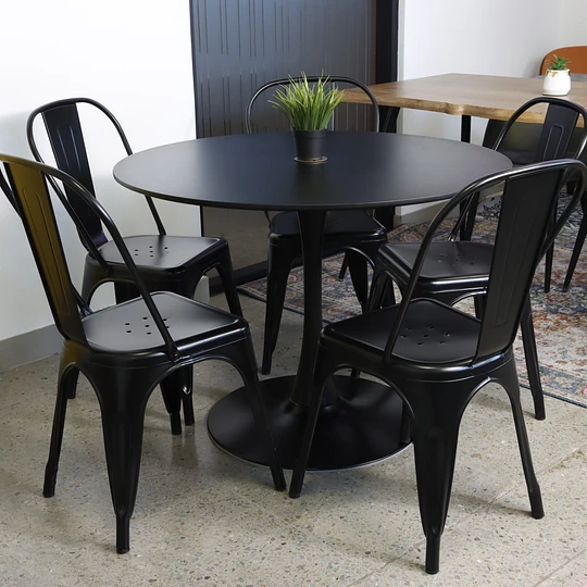 MESA REDONDA MODERNA TULIP 80CM CON BASE METALICA-1