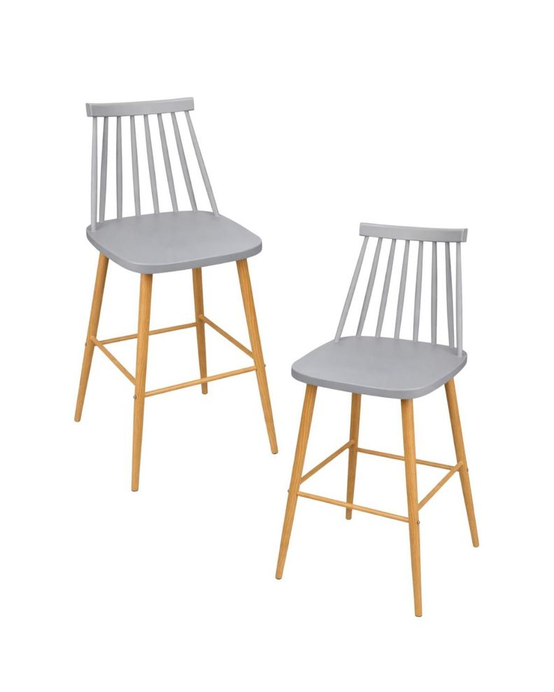 Pack 2 Taburetes de Bar 65 cm Royal Estilo Nordico