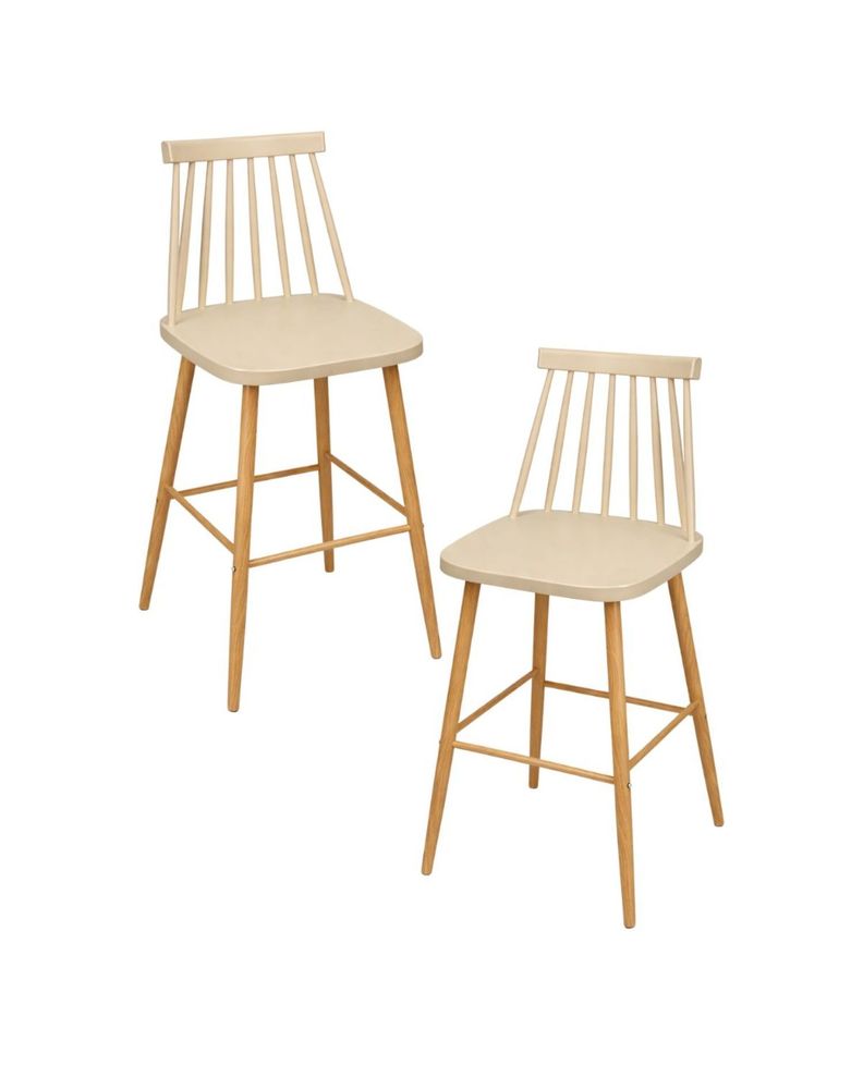 Pack 2 Taburetes de Bar 65 cm Royal Estilo Nordico