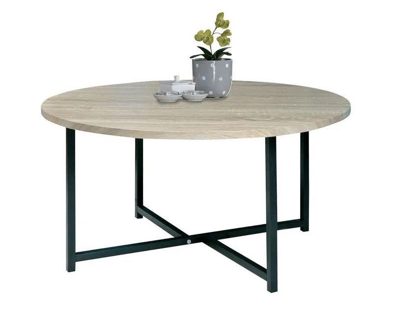 Mesa de Centro Natural 80cm Redonda -0