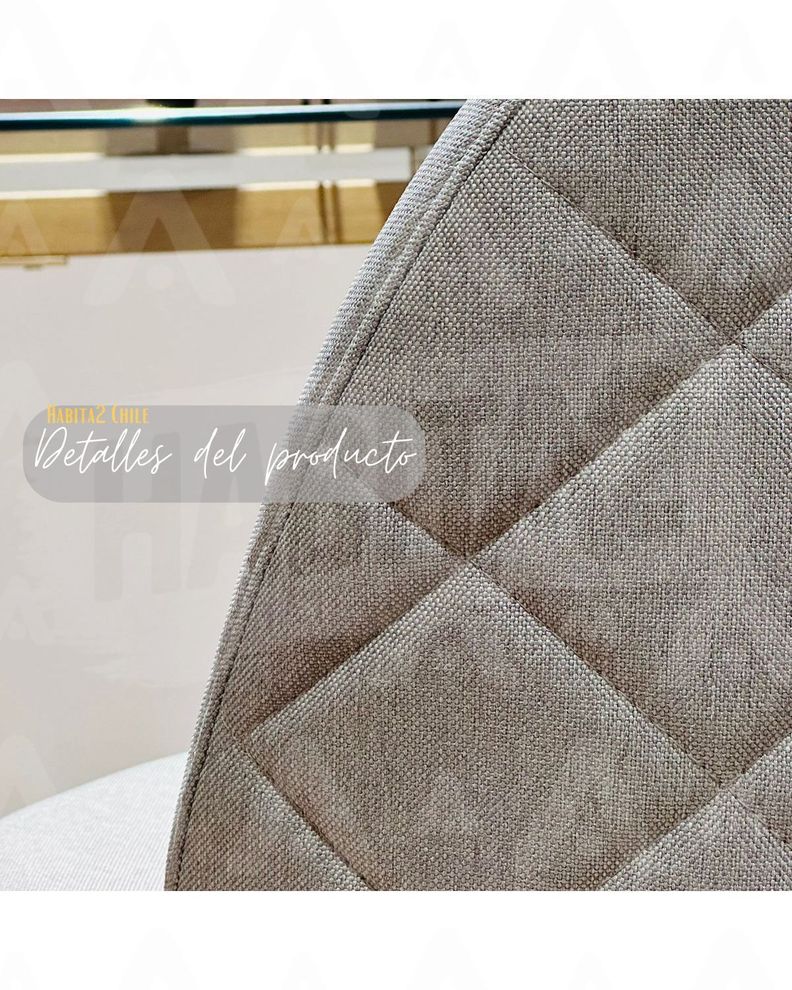 SILLA PARA COMEDOR NORDIC PATAS SIMIL MADERA CON ASIENTO TAPIZADO EN LINO Y DISEÑO DIAMANTE-6