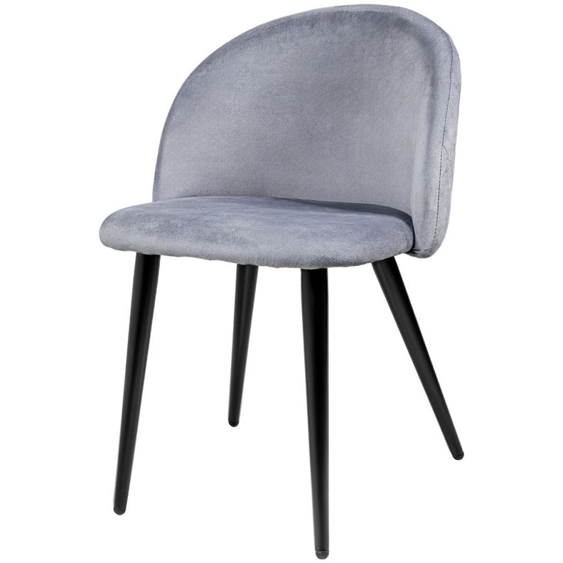 SILLA NORDIC FELPA BLACK  Gris
