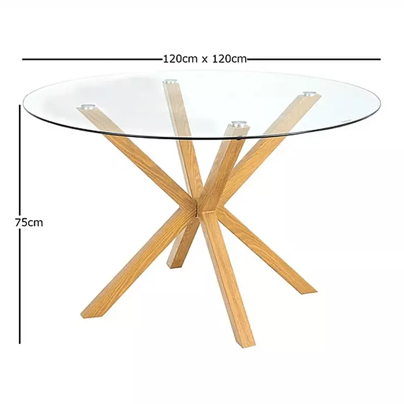 MESA NORDIC VIDRIO 120CM REDONDA-3
