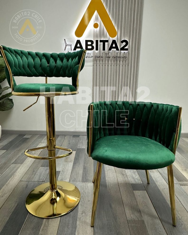 PACK 4 TABURETE ELEGANTE QUEEN BASE DORADA-1