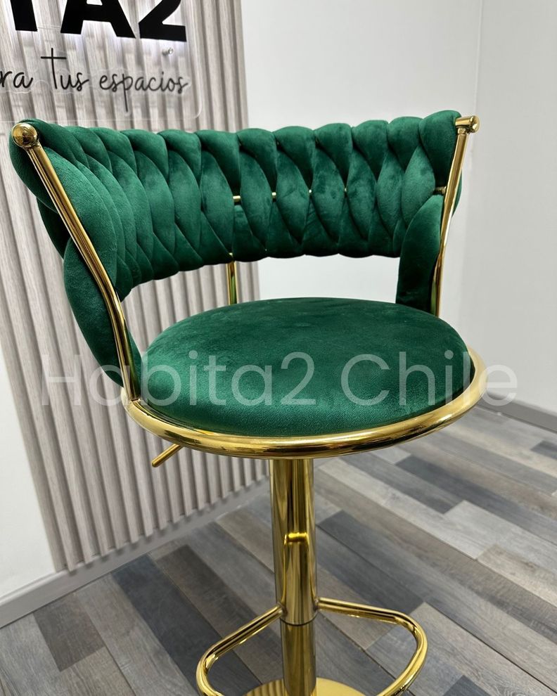PACK 4 TABURETE ELEGANTE QUEEN BASE DORADA-2