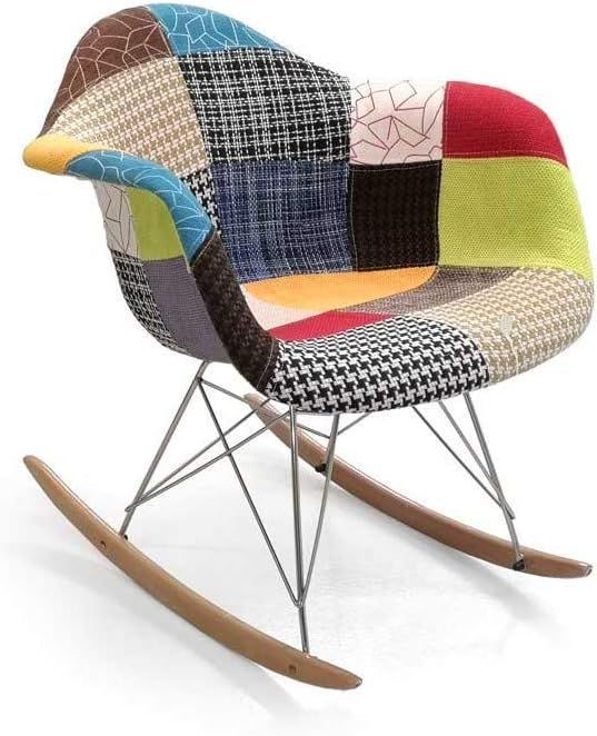 MECEDORA SILLA ROCKING ASIENTO PATCH CHENILLE