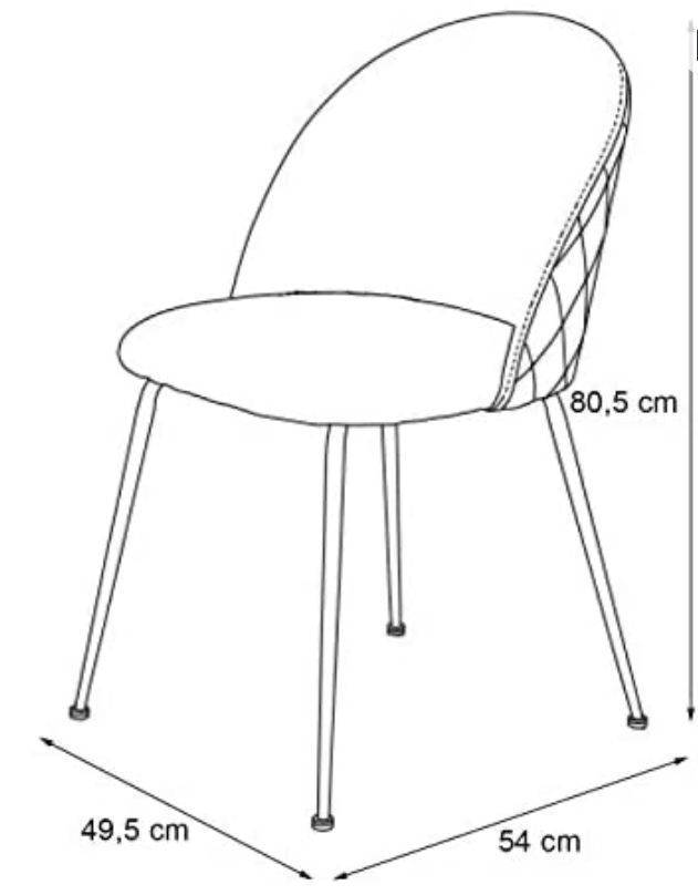 PACK 4 SILLAS O SITIALES GOLD II PARA COMEDOR ACOLCHADA CON PATAS DORADAS Y UN ELEGANTE DISEÑO-3