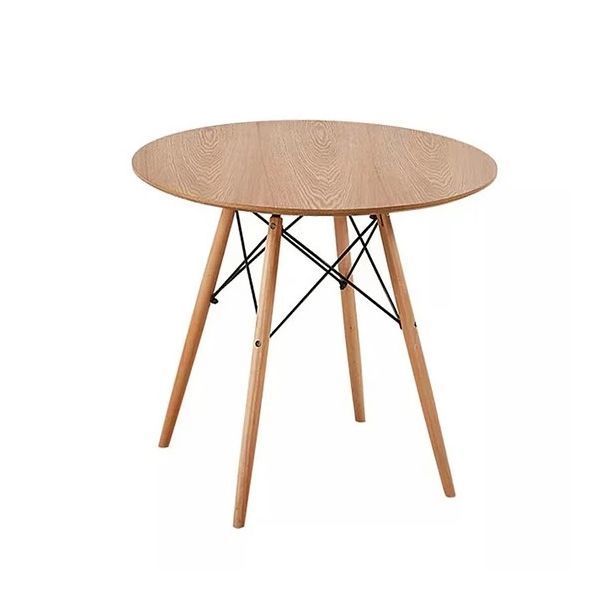 MESA CON PATAS TIPO EAMES 80CM Y CUBIERTA DE MADERA