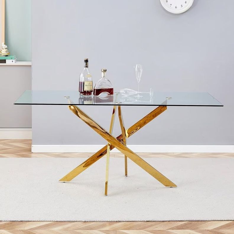 MESA DE COMEDOR DUBAI GOLD RECTANGULAR 120CM-2