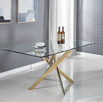 MESA DE COMEDOR DUBAI GOLD RECTANGULAR 120CM-3