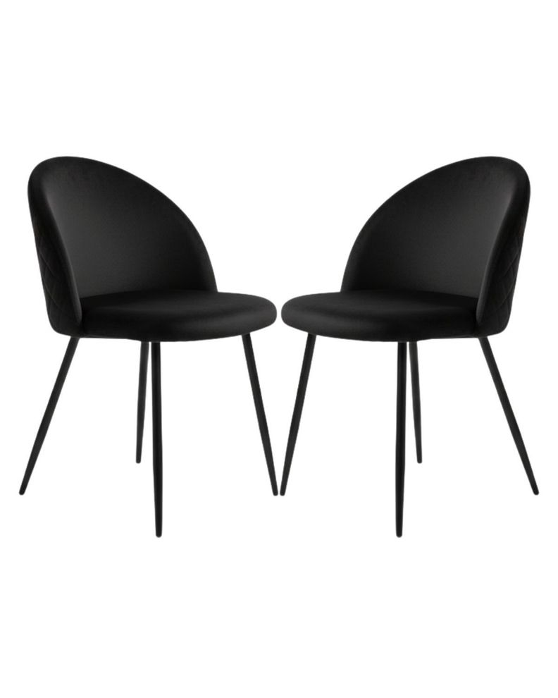 PACK 2 SILLAS NORDIC FELPA BLACK