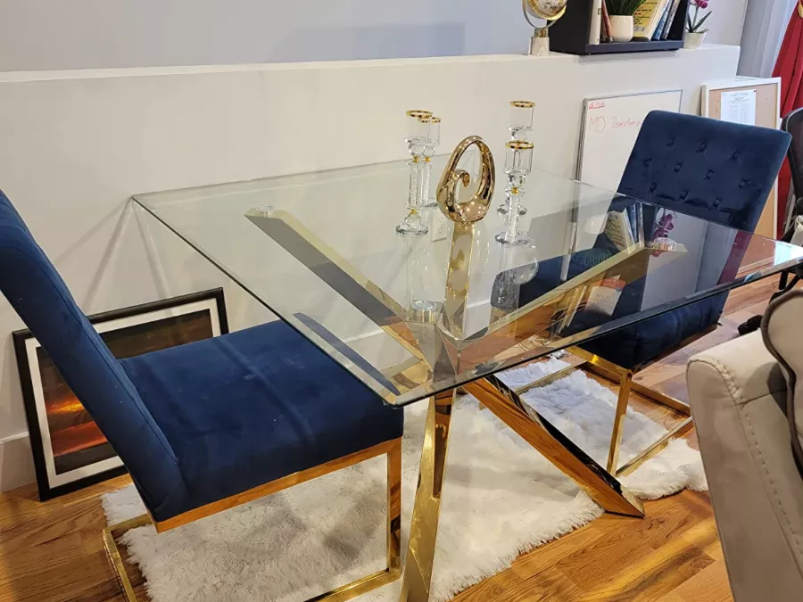 MESA MADRID DE COMEDOR GOLD CUADRADA 100X100-1