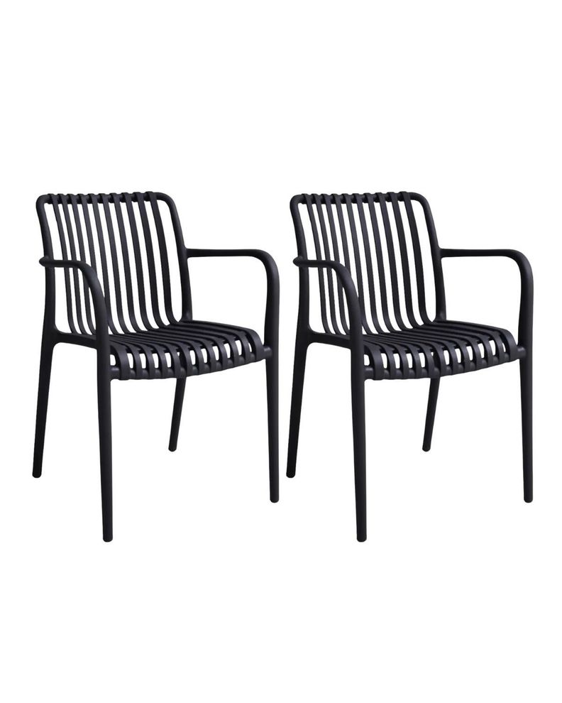 Set de Sillas para Terraza Apilables Habana con Apoyabrazos