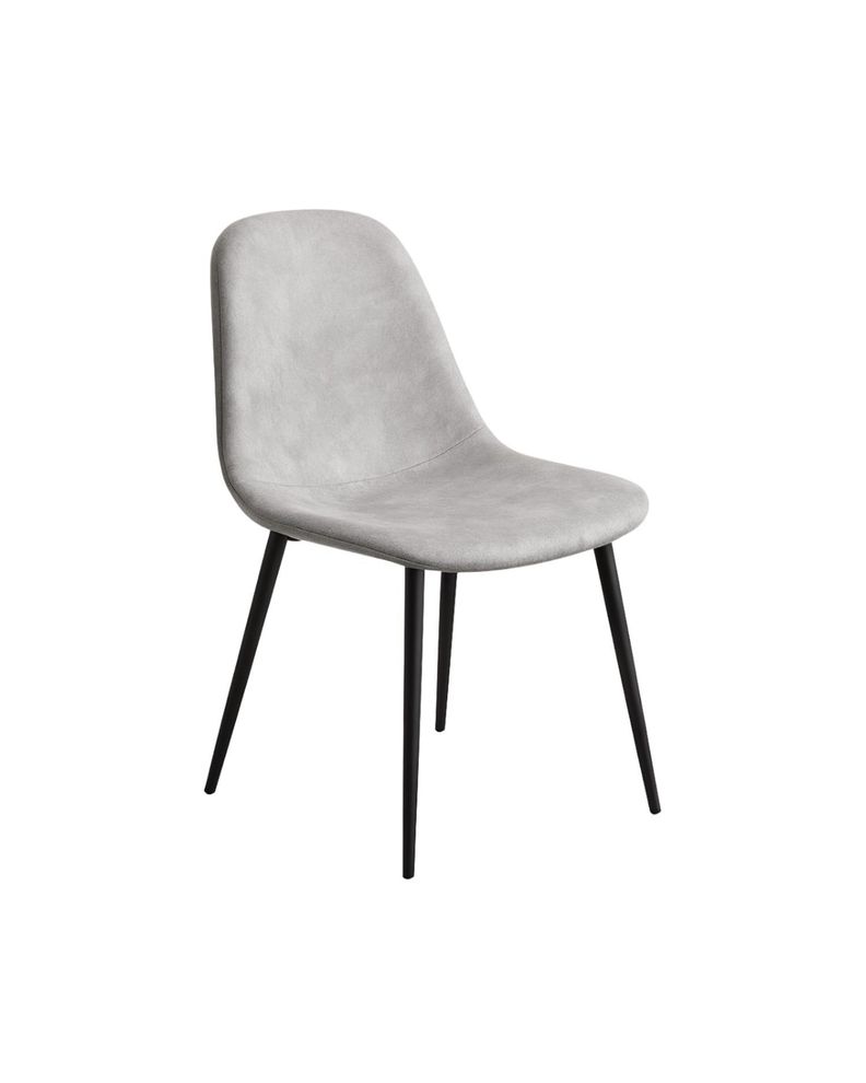 SILLA DE ECOCUERO TRENDY CON BASE NEGRA