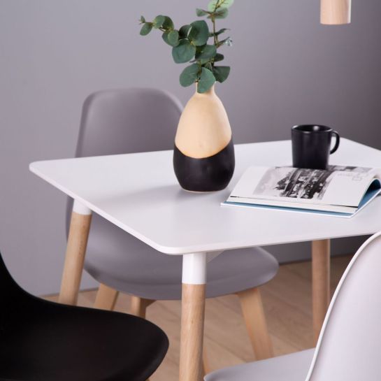 MESA CUADRADA PARA COMEDOR O LA OFICINA 80X80 CON TOPE DE MDF-1