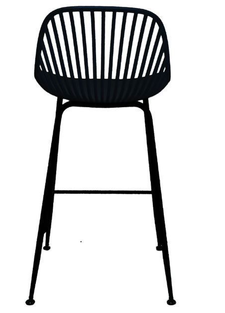 TABURETE O PISO MODERNO INDIANA CON ASIENTO DE POLIPROPILENO Y PATAS DE ACERO RESISTENTE PARA BAR-1