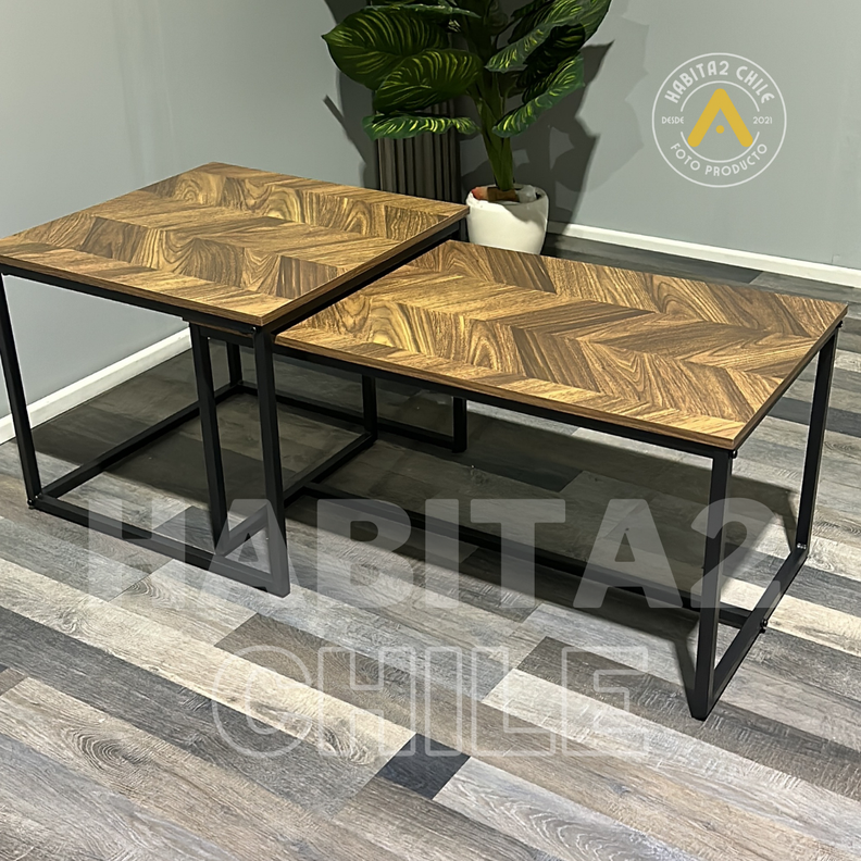 MESA DE CENTRO RECTANGULAR RUSTIC TIPO NIDO-4