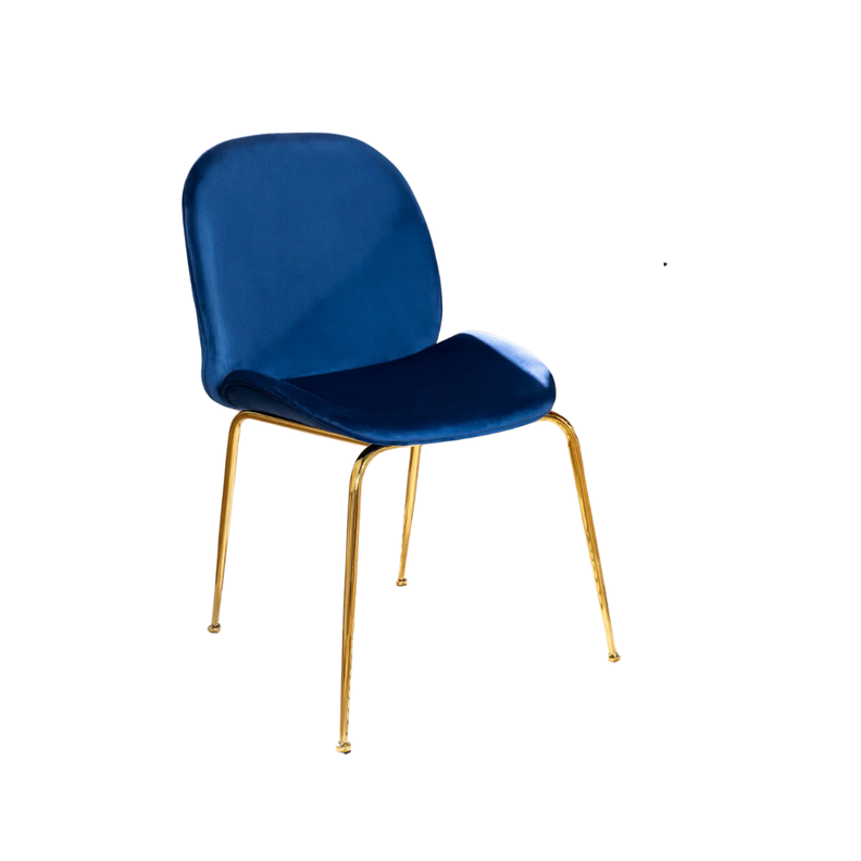 SILLAS PARA COMEDOR ASIENTO BERLIN TERCIOPELO PATAS DORADAS
