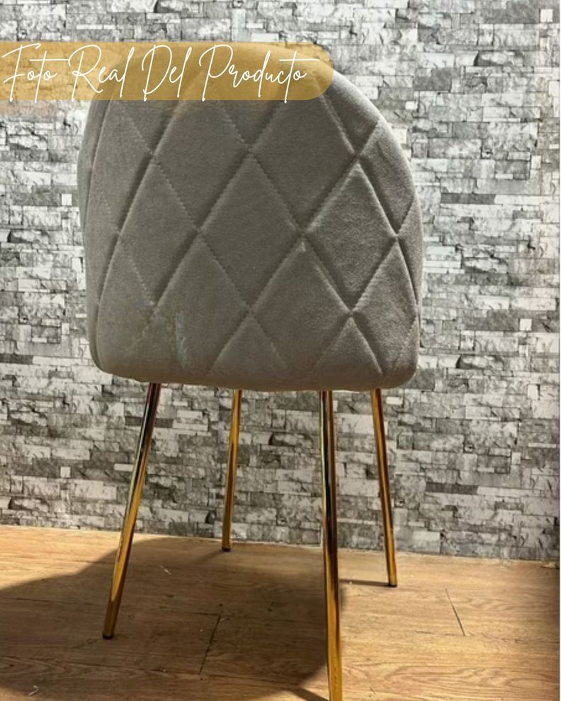 PACK 2 SILLAS PARA COMEDOR NORDIC CON ELEGANTES PATAS DORADAS Y DISEÑO DIAMANTE-1