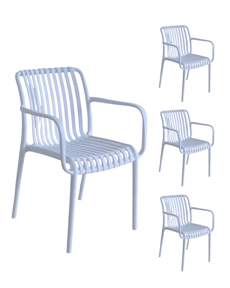 Pack 4 Sillas de Terraza Habana con Apoyabrazos