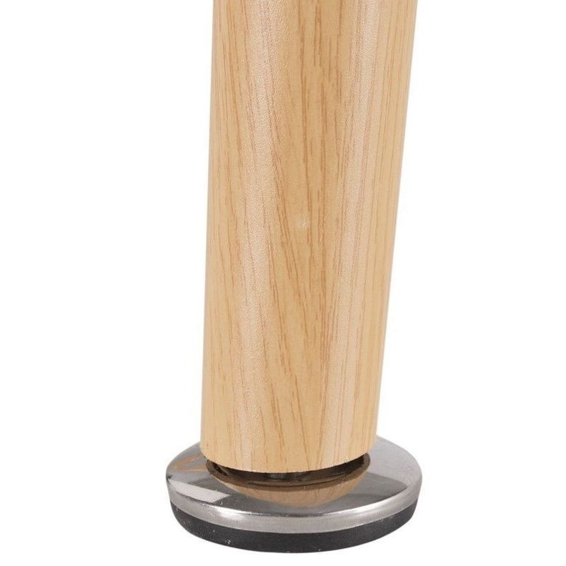MESA DE VIDRIO RECTANGULAR PRINCE 120X80 CON PATAS SIMIL DE MADERA-3