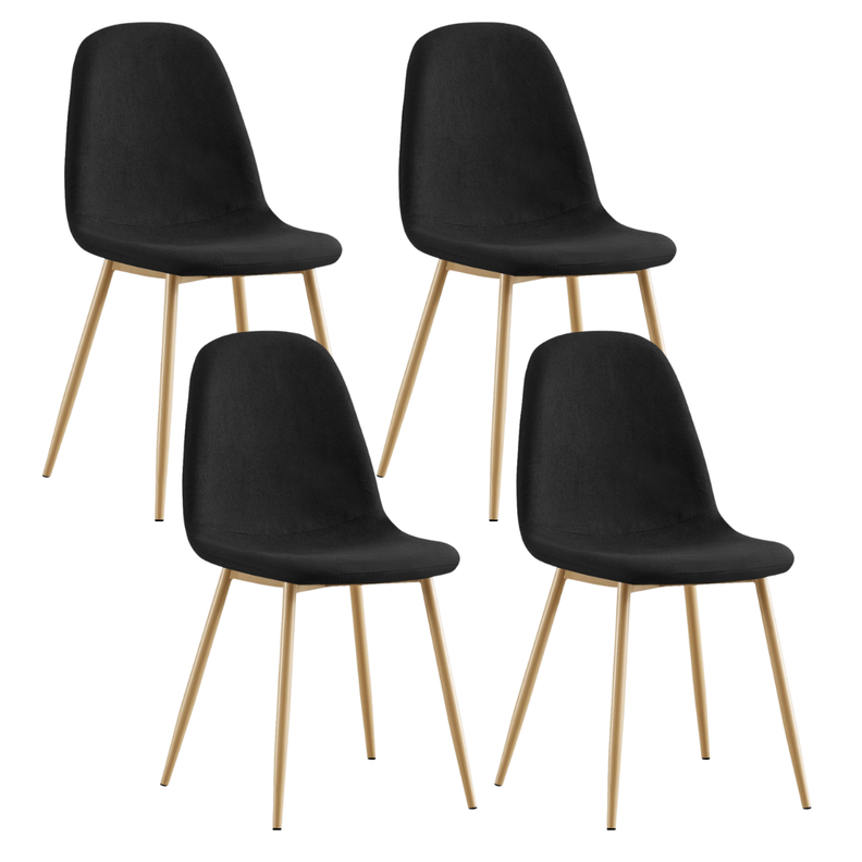 Pack x4 Sillas de Comedor Trendytop  Negro