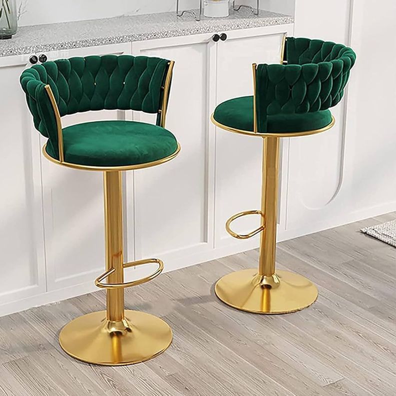 TABURETE ELEGANTE QUEEN BASE DORADA-3