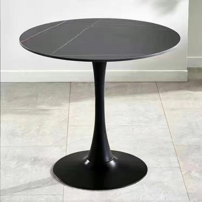 MESA TULIP REDONDA SIMIL MARMOL 100 CM  Negro
