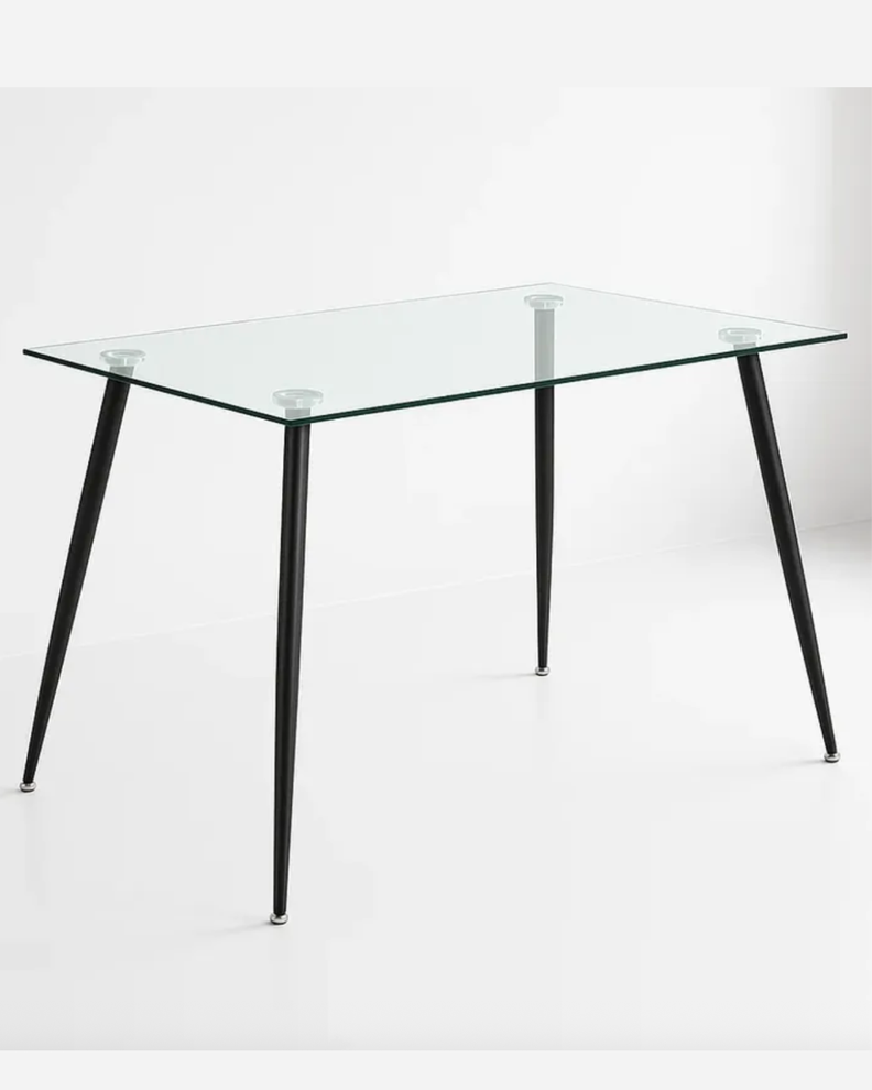 MESA PARA COMEDOR 160X80 VIDRIO PRINCE RECTANGULAR