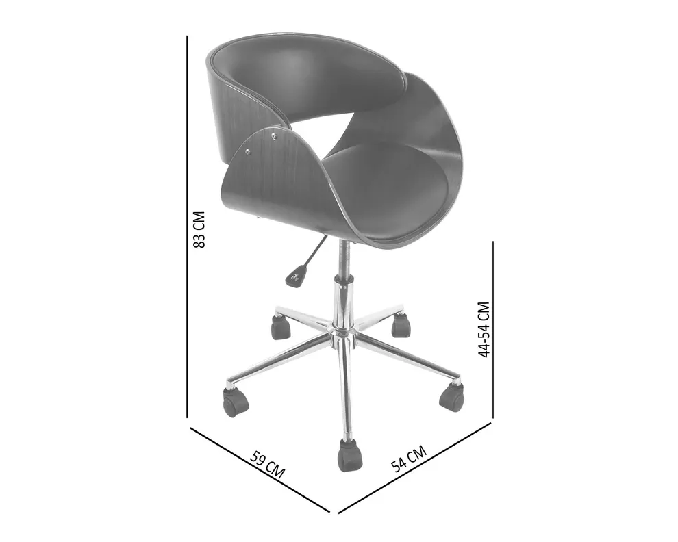 SILLA DE MADERA PARA ESCRITORIO MADISON CON ASIENTO ECOCUERO-2