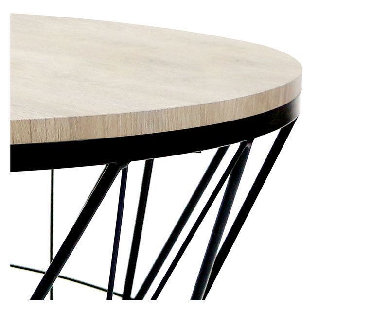 MESA DE CENTRO ENREJADA 80CM MICA CON TOPE MDF COLOR MADERA NATURAL-2