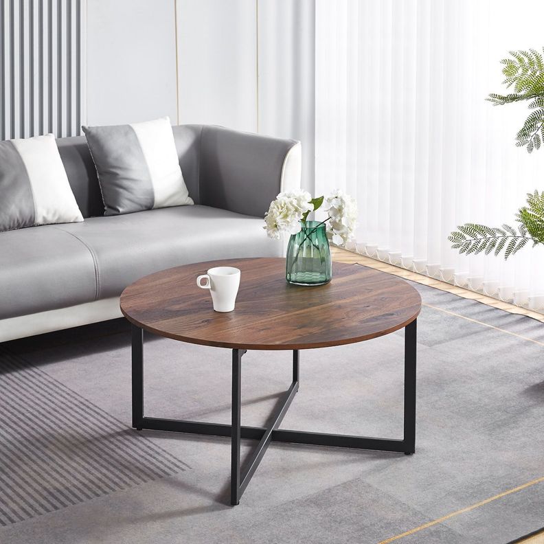 Mesa de Centro 80cm Redonda OAK café-3