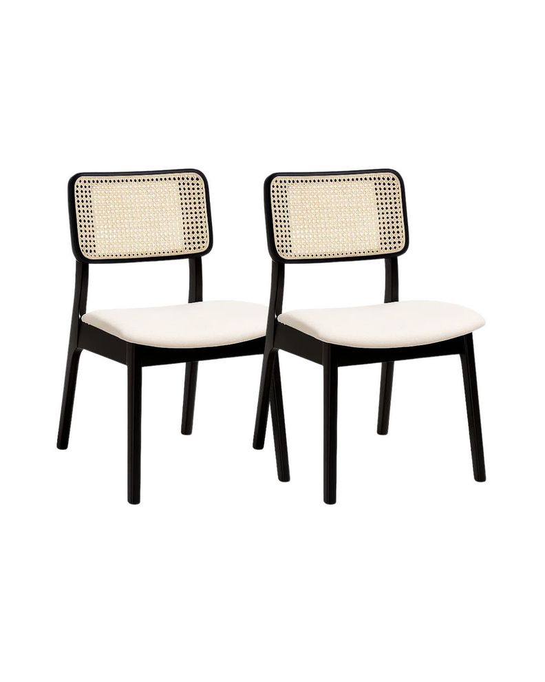 Pack 2 Sillas de rattan acolchada Indi