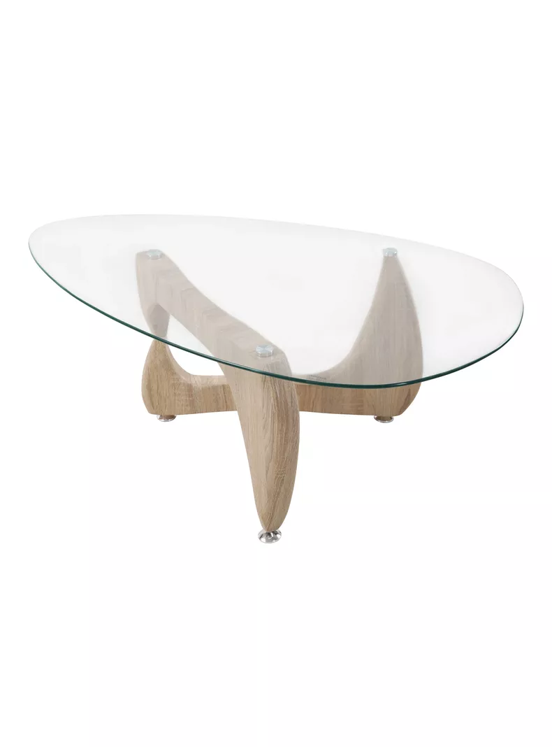 MESA ESCANDINAVA DE CENTRO CON TOPE DE VIDRIO-0
