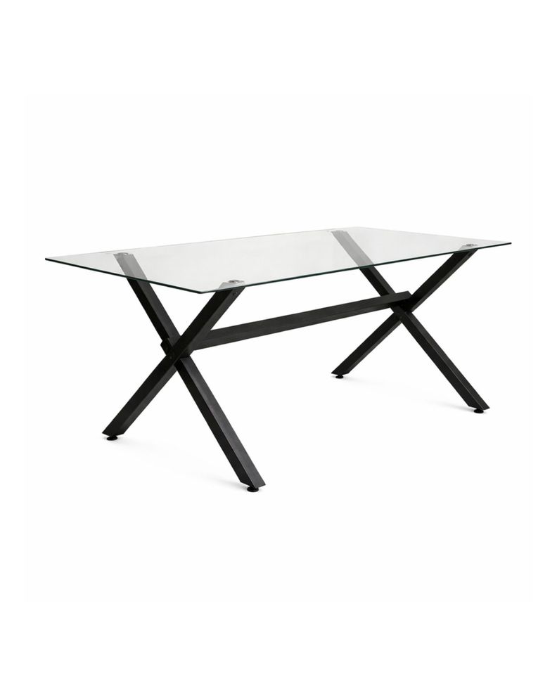 Mesa de Vidrio X Black 160X90 Negro