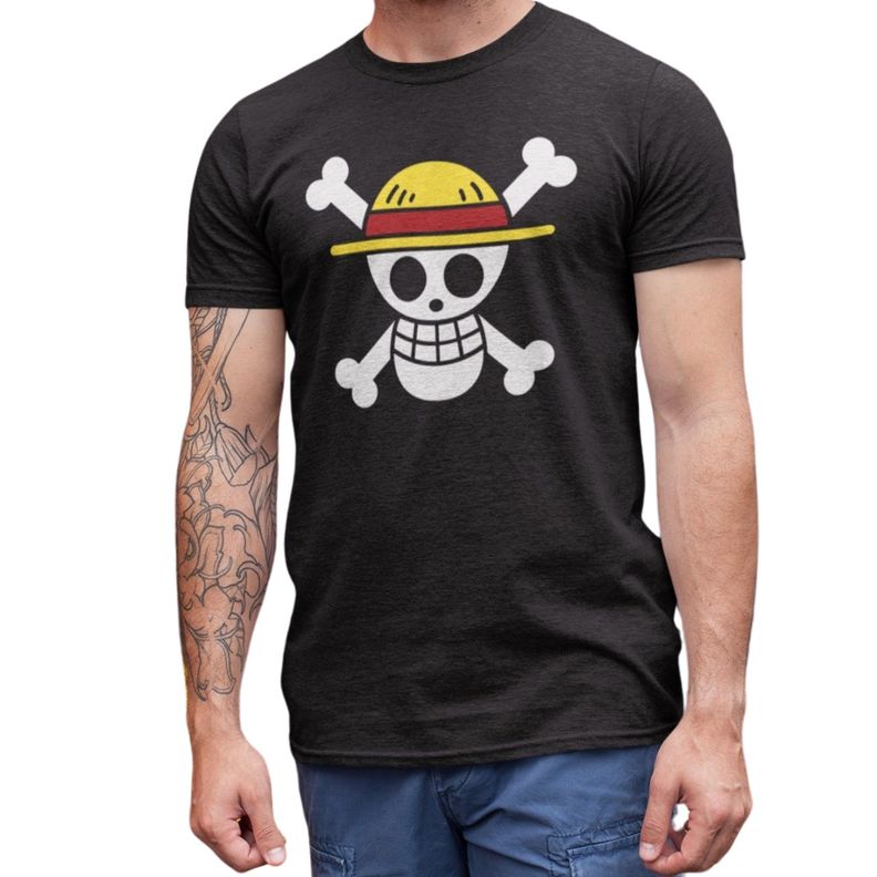 Polera Animé One Piece Calavera de Luffy-0