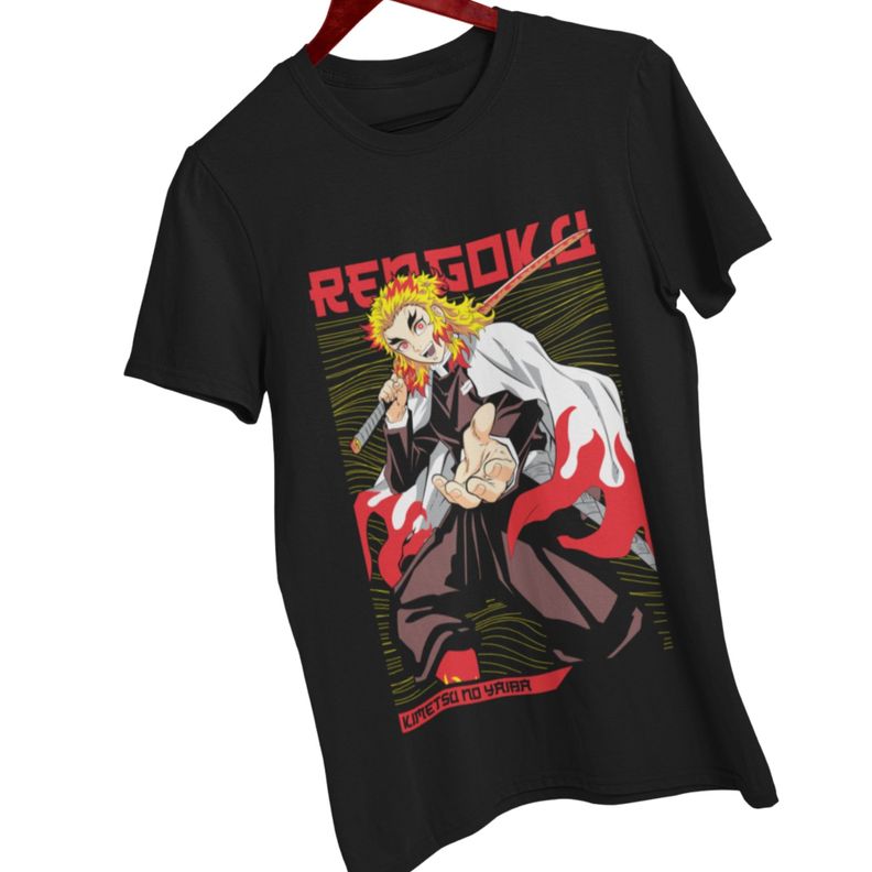 Polera Animé Kimetsu No Yaiba Demon Slayer Kyojuro Rengoku-0