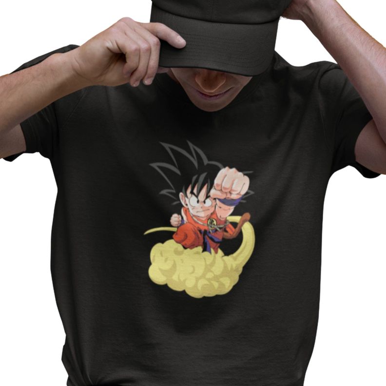 Polera Animé Dragon Ball: Gokú en Nube Voladora-0